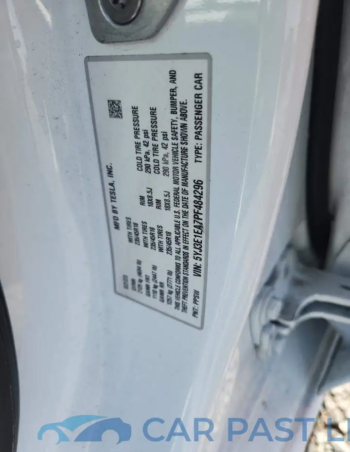5YJ3E1EA7PF484296# 12