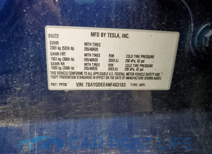7SAYGDEE4NF463183# 14