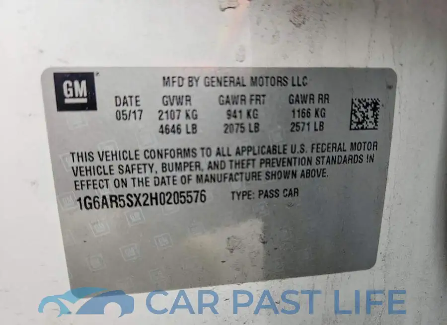1G6AR5SX2H0205576# 12