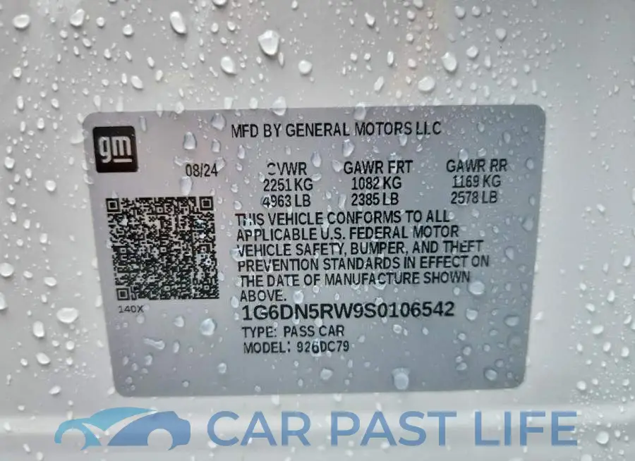 1G6DN5RW9S0106542# 12