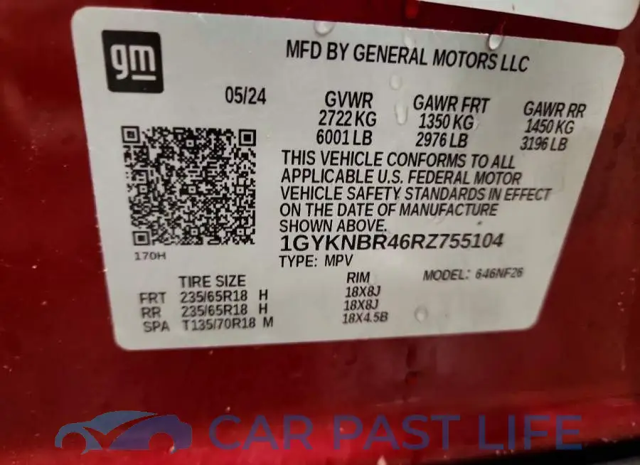 1GYKNBR46RZ755104# 13