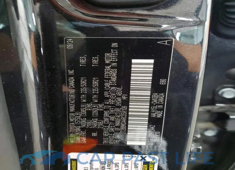 2T2BBMCA4RC058108# 13