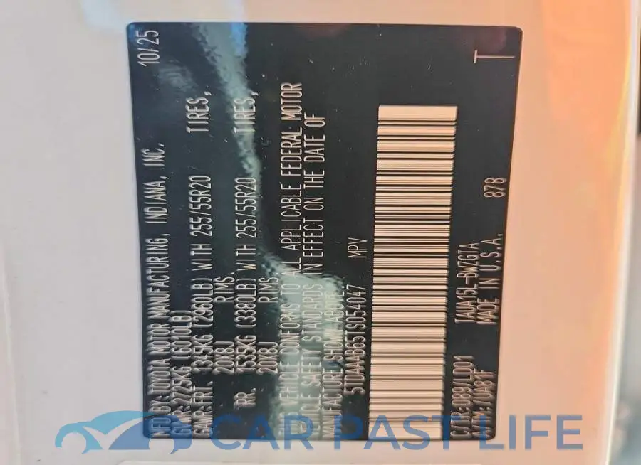 5TDAAAB65TS054047# 14