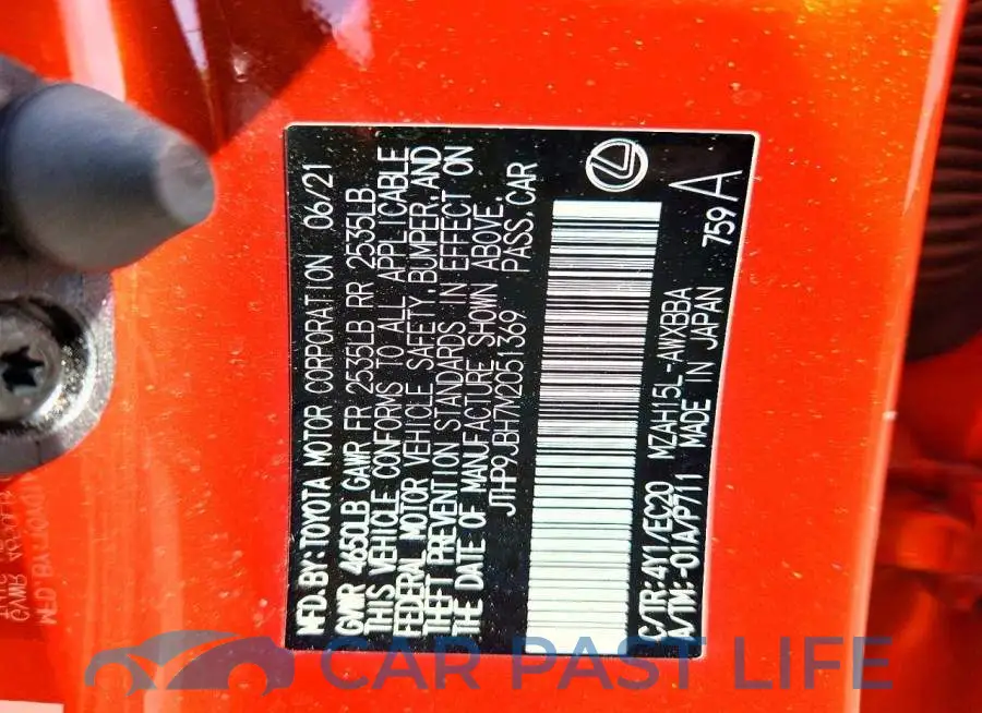 JTHP9JBH7M2051369# 12