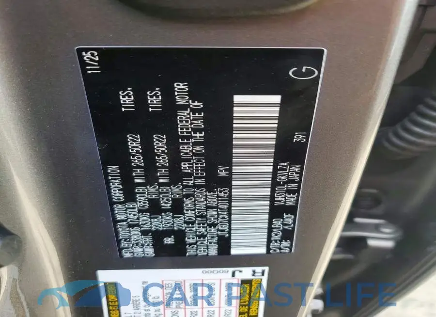 JTJGD7CX4T4011453# 13