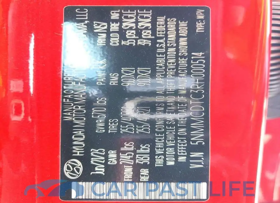 5NMMCDTC3RH000514# 14
