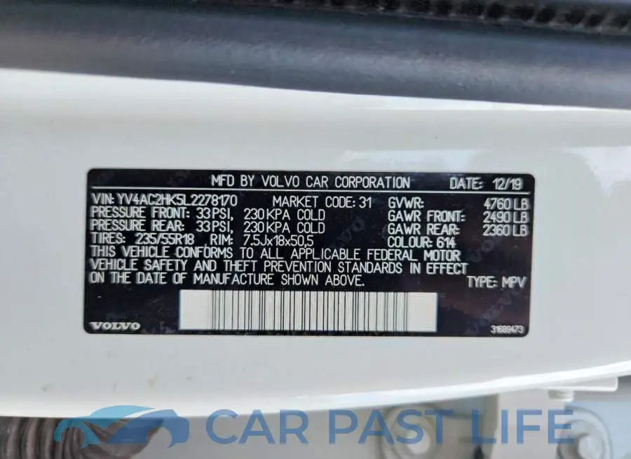 YV4AC2HK5L2278170# 13