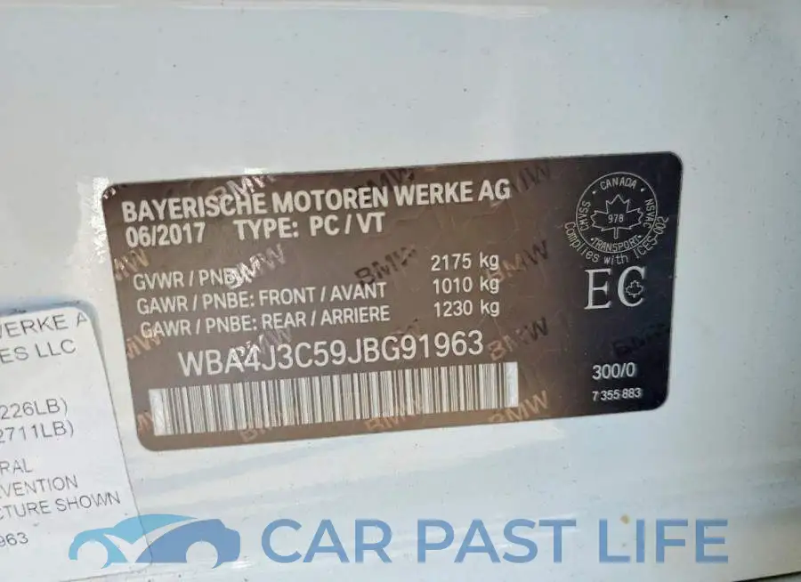 WBA4J3C59JBG91963# 12