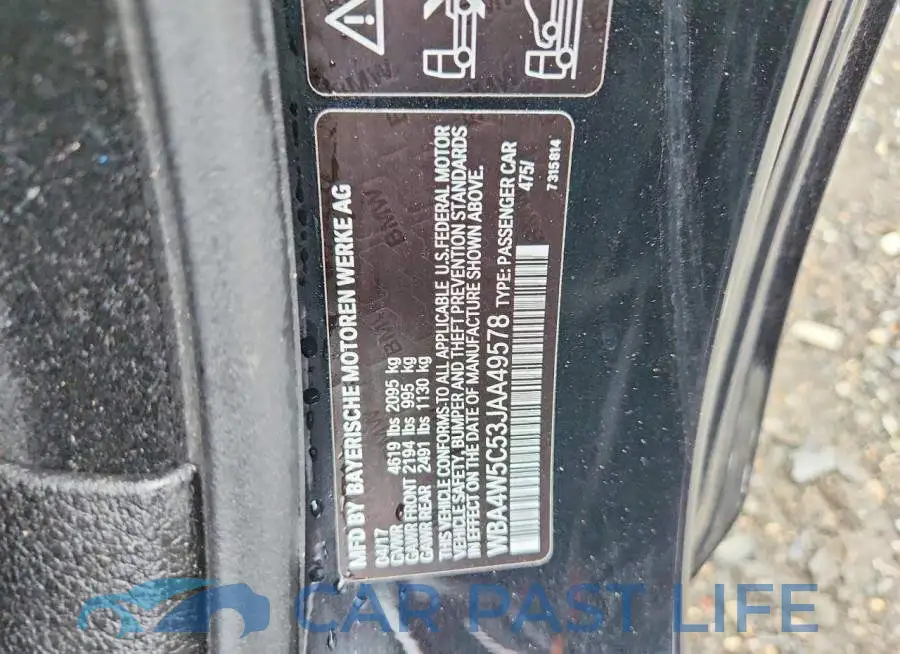 WBA4W5C53JAA49578# 12