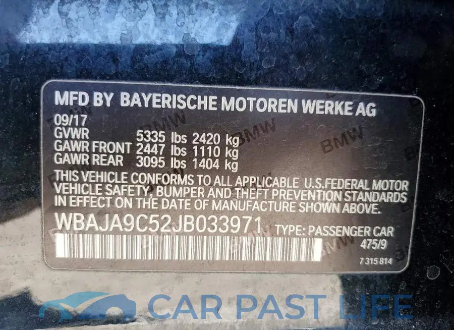 WBAJA9C52JB033971# 13