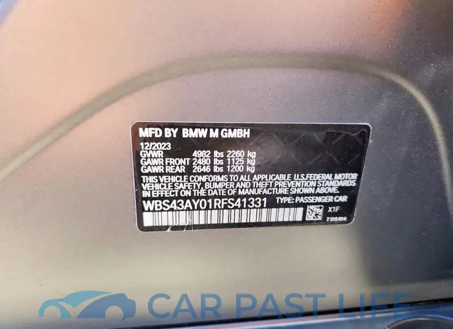 WBS43AY01RFS41331# 12