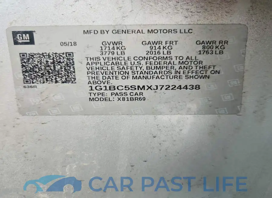 1G1BC5SMXJ7224438# 12