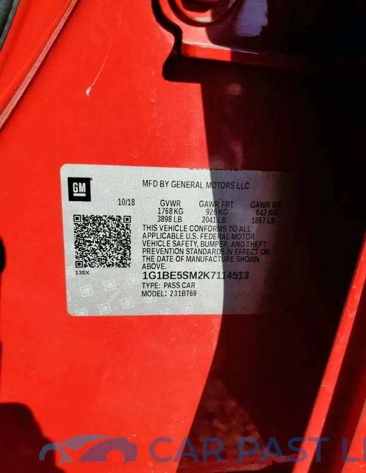 1G1BE5SM2K7114513# 12