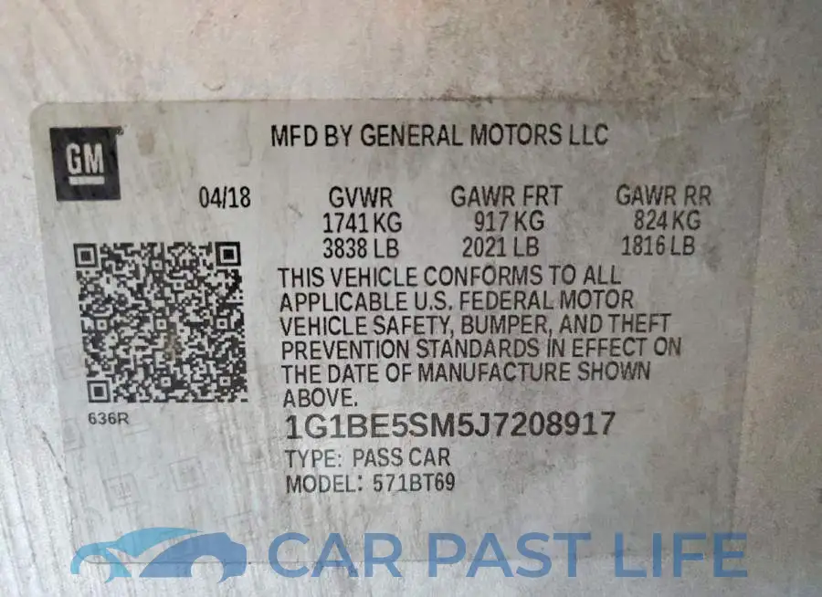 1G1BE5SM5J7208917# 12