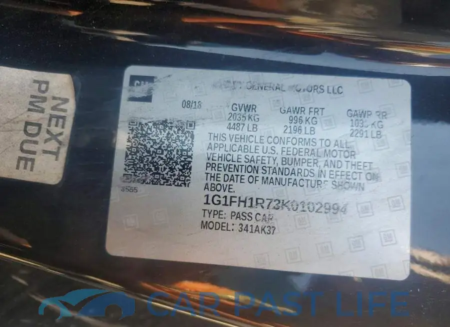 1G1FH1R73K0102994# 12
