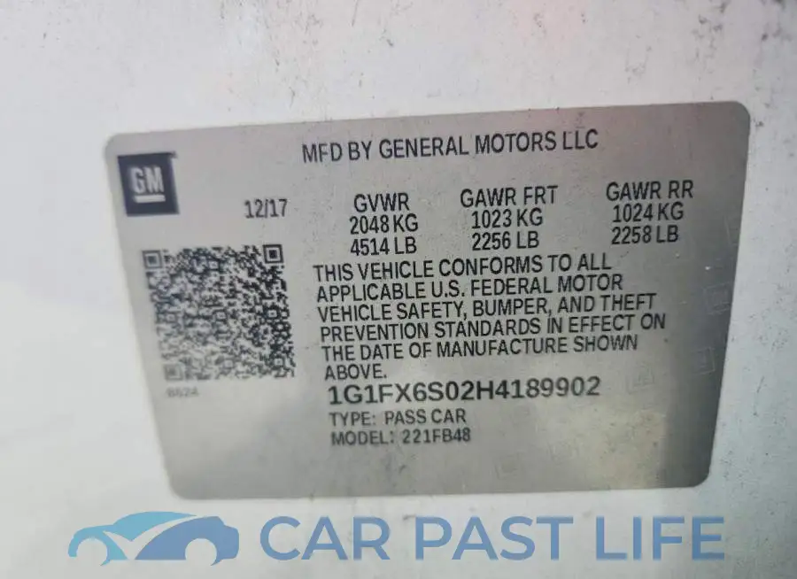 1G1FX6S02H4189902# 14