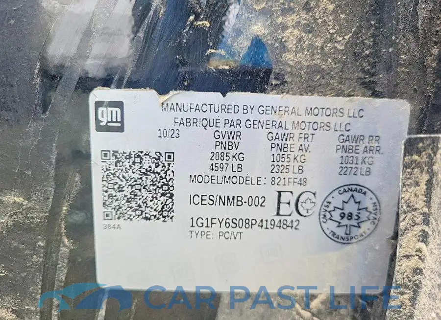1G1FY6S08P4194842# 13