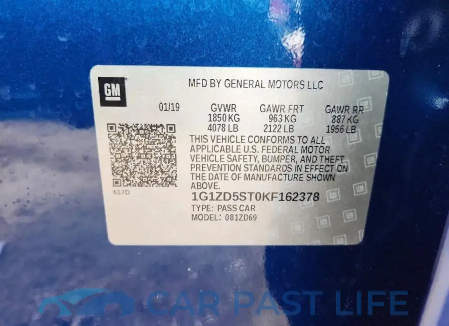 1G1ZD5ST0KF162378# 12