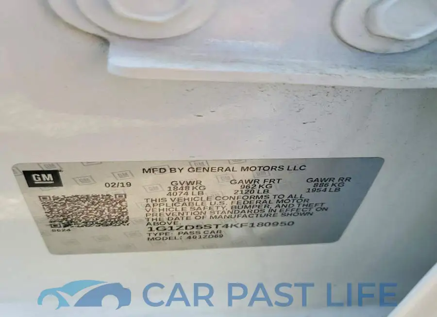 1G1ZD5ST4KF180950# 12