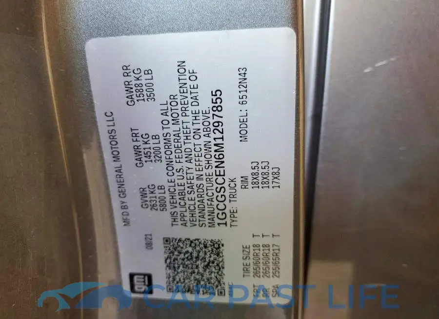 1GCGSCEN6M1297855# 13