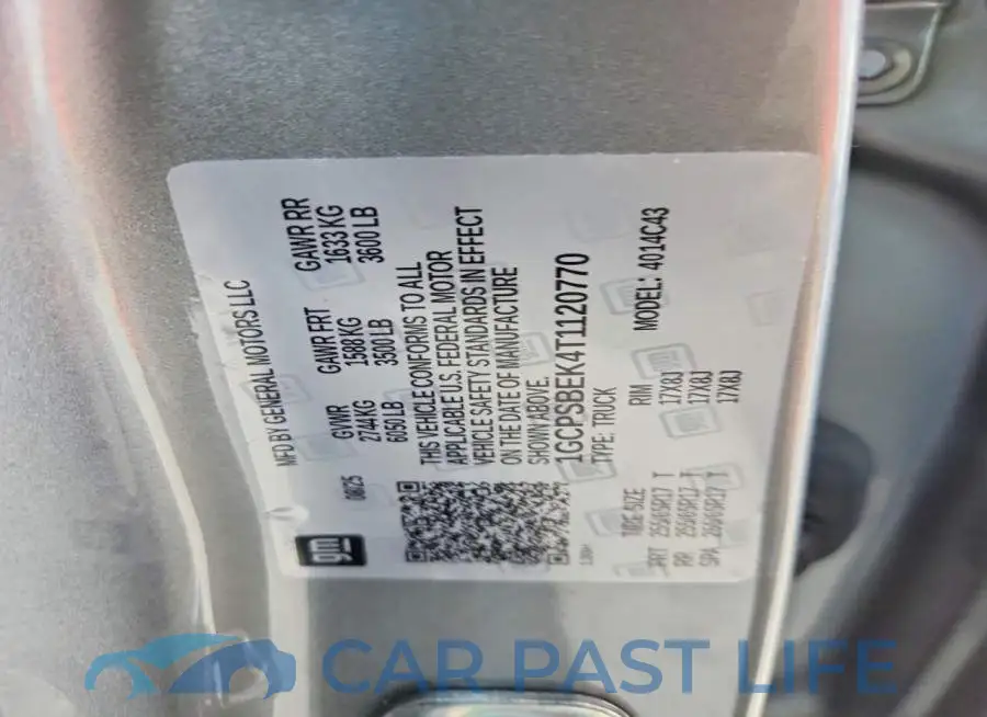 1GCPSBEK4T1120770# 12