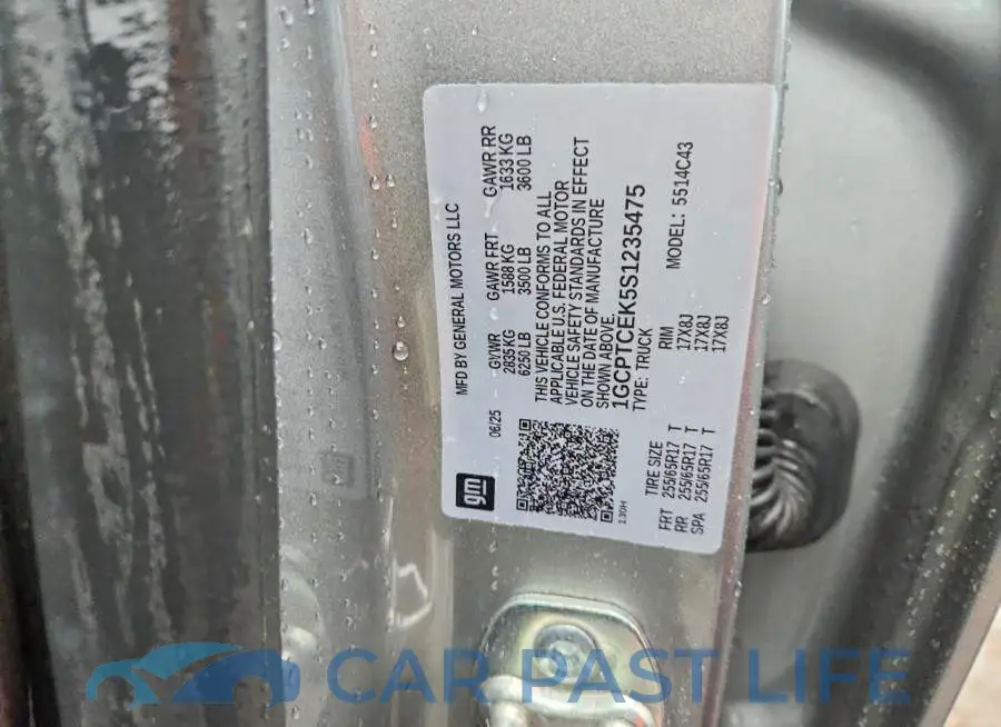 1GCPTCEK5S1235475# 12