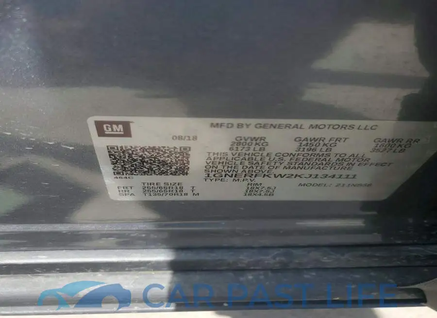 1GNERFKW2KJ134111# 13
