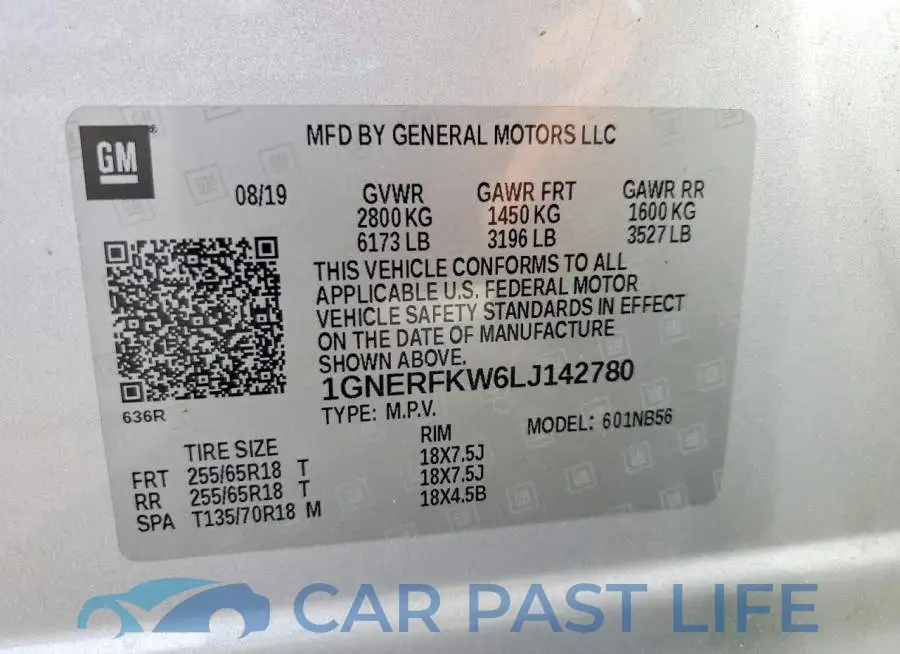 1GNERFKW6LJ142780# 13