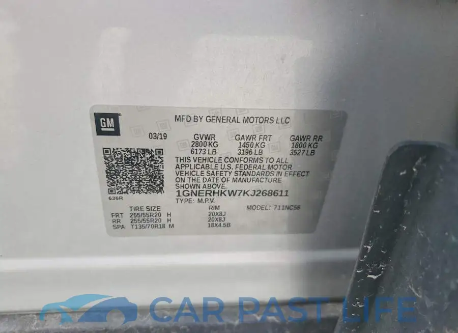 1GNERHKW7KJ268611# 13