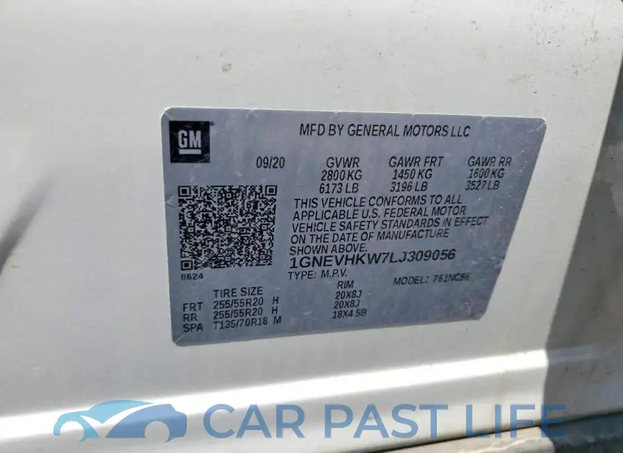 1GNEVHKW7LJ309056# 13