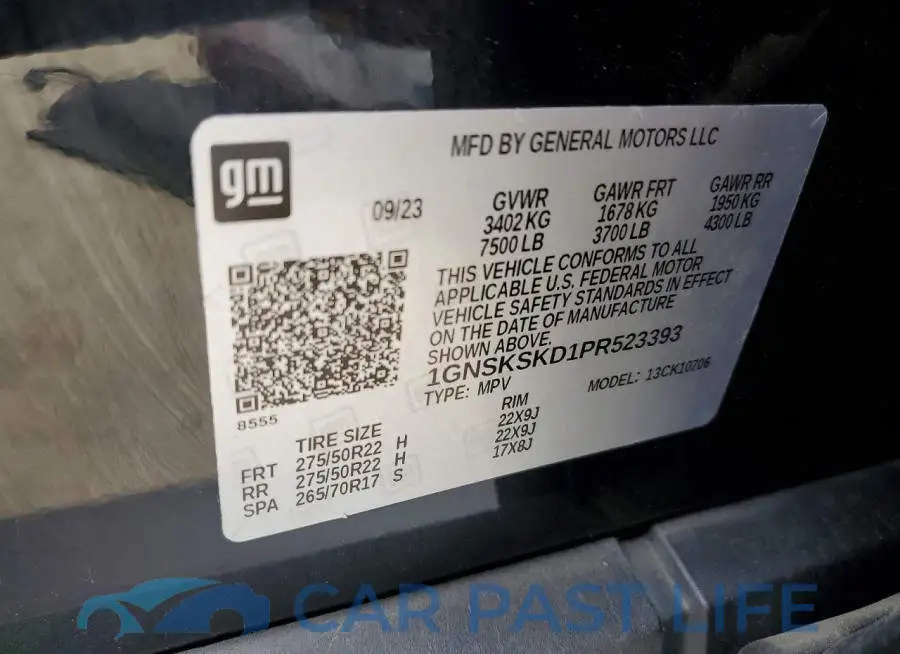 1GNSKSKD1PR523393# 14