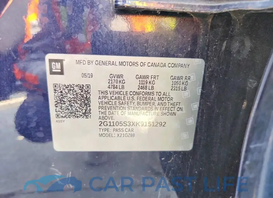 2G1105S3XK9151292# 12