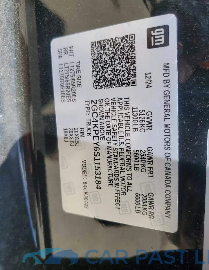 2GC4KPEY6S1153184# 12