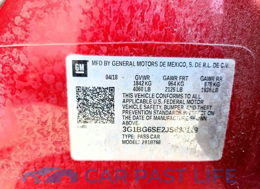 3G1BG6SE2JS630119# 13
