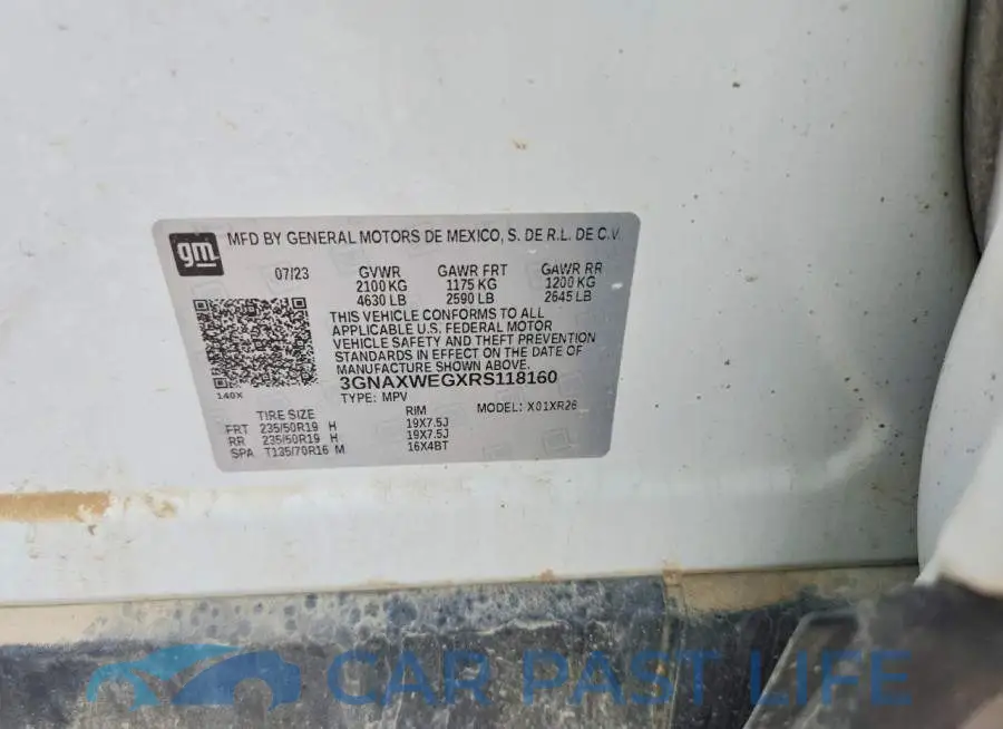 3GNAXWEGXRS118160# 13