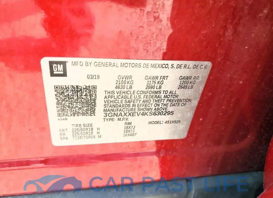 3GNAXXEV4KS630295# 13