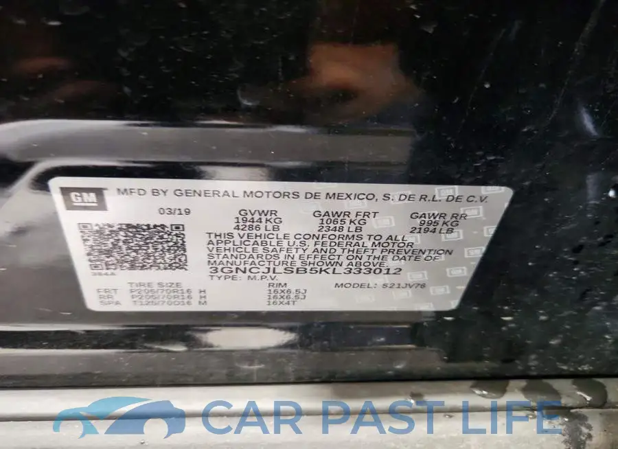 3GNCJLSB5KL333012# 13