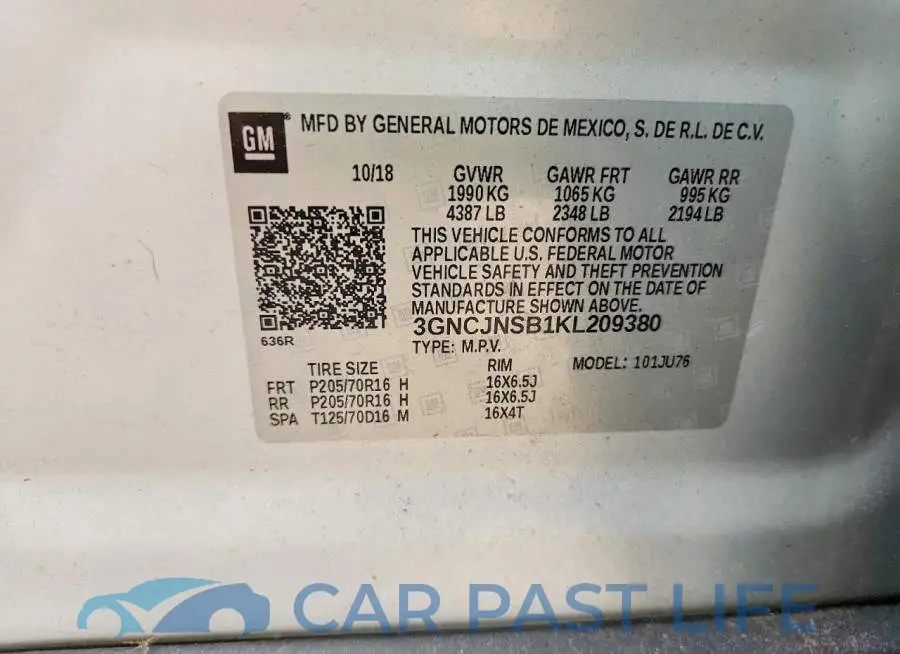 3GNCJNSB1KL209380# 12