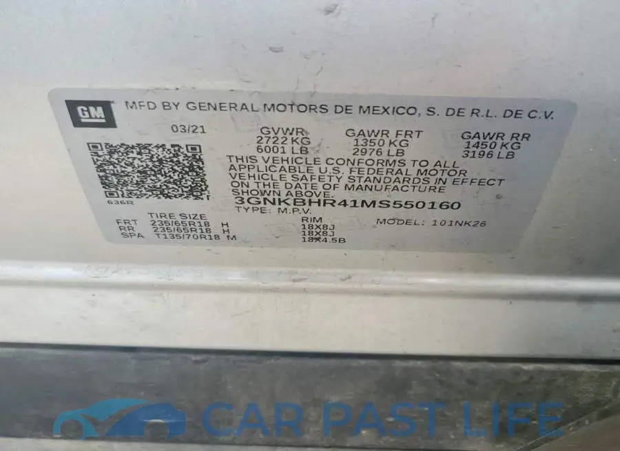 3GNKBHR41MS550160# 13