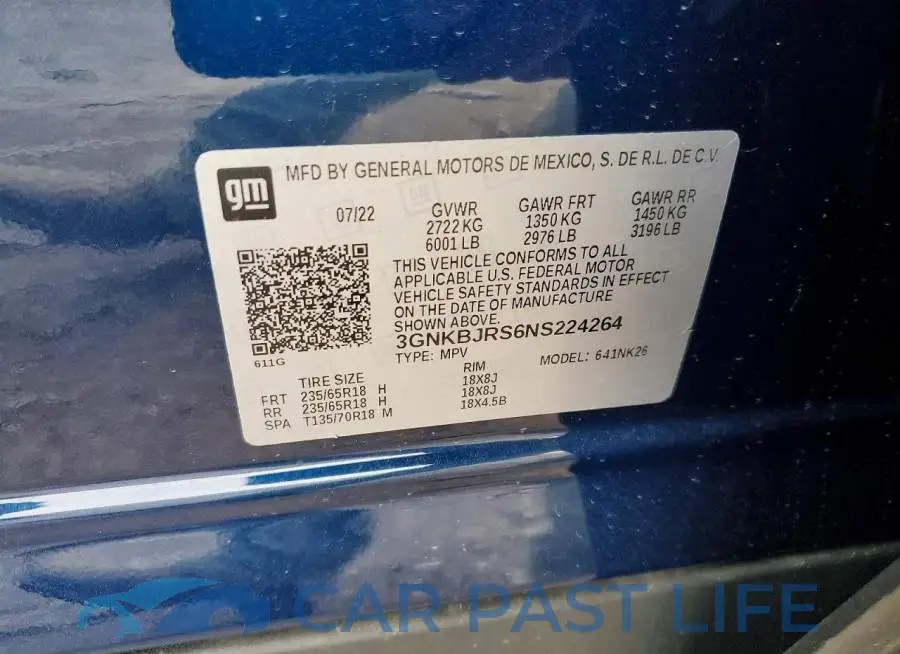 3GNKBJRS6NS224264# 12