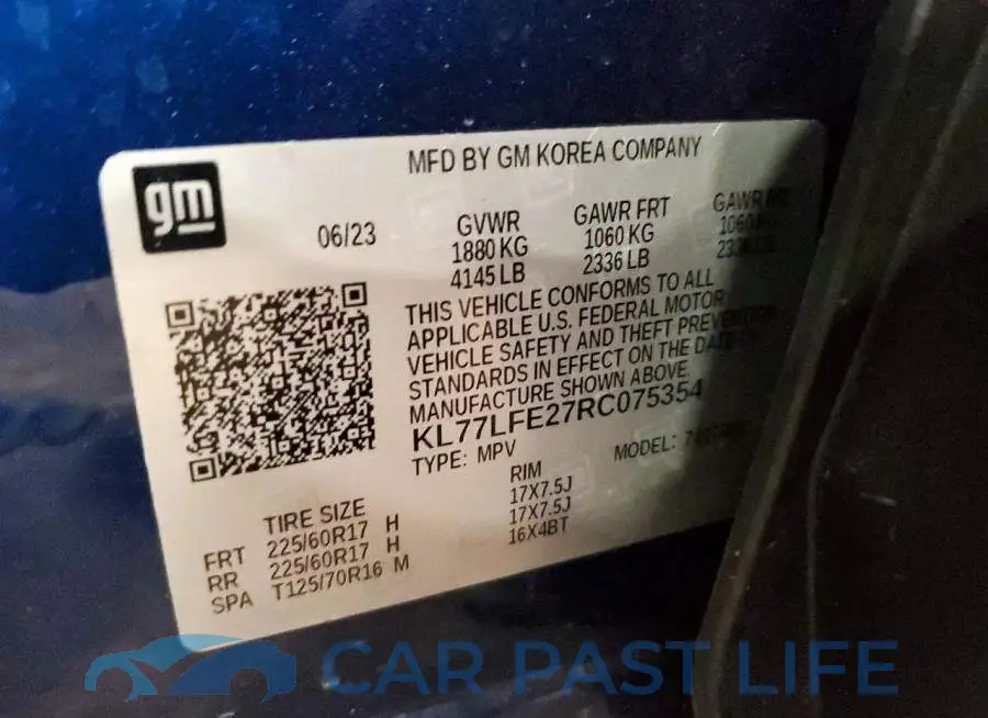 KL77LFE27RC075354# 12