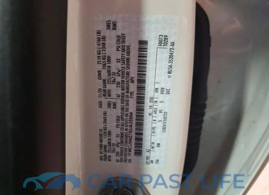 1FMCU9NZ7SUA35994# 14