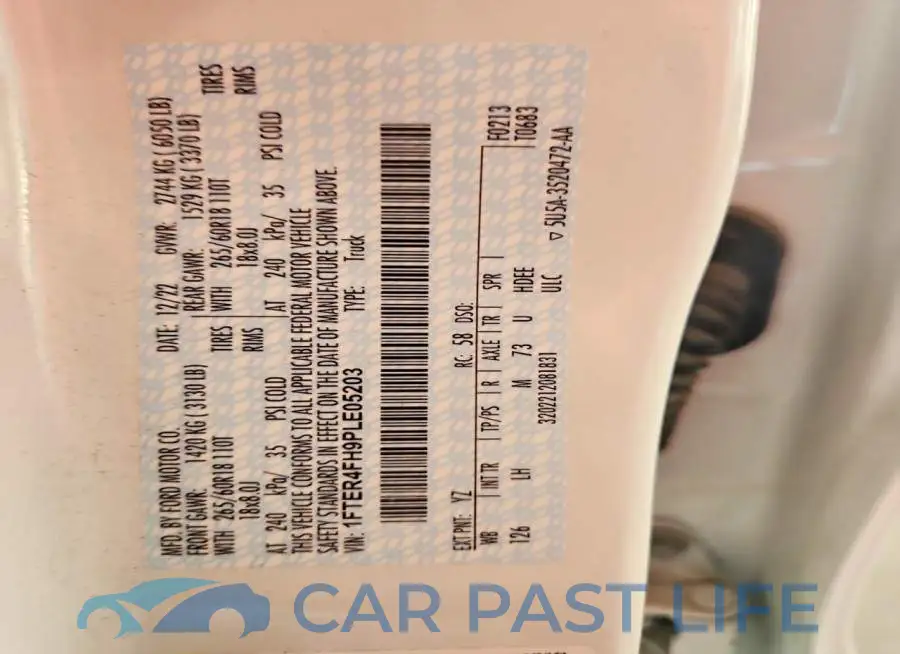 1FTER4FH9PLE05203# 12