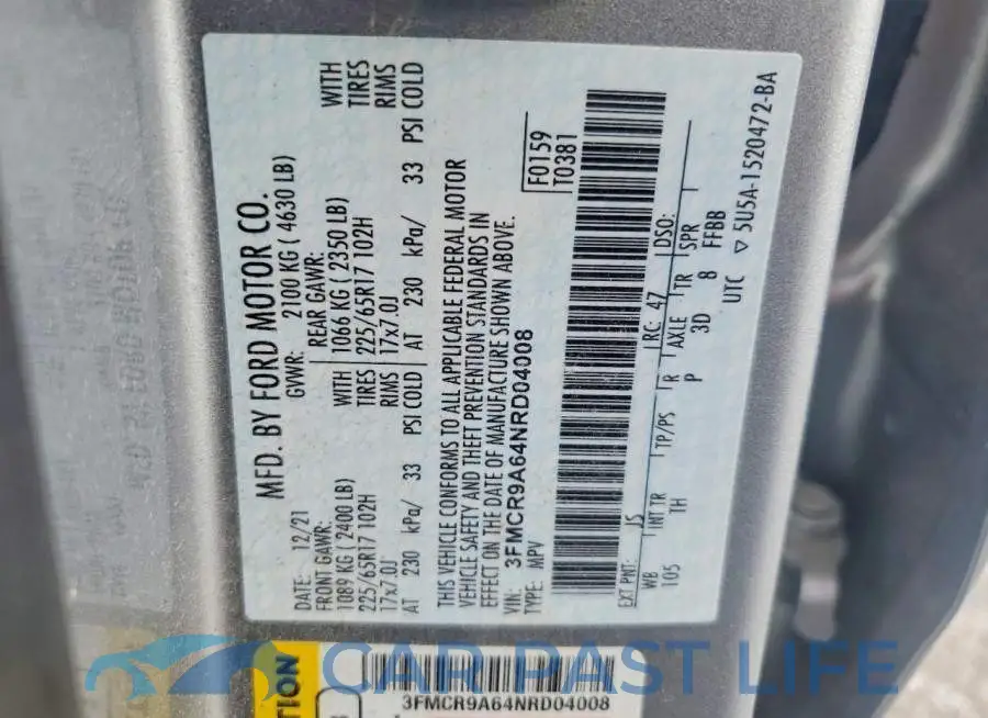 3FMCR9A64NRD04008# 13