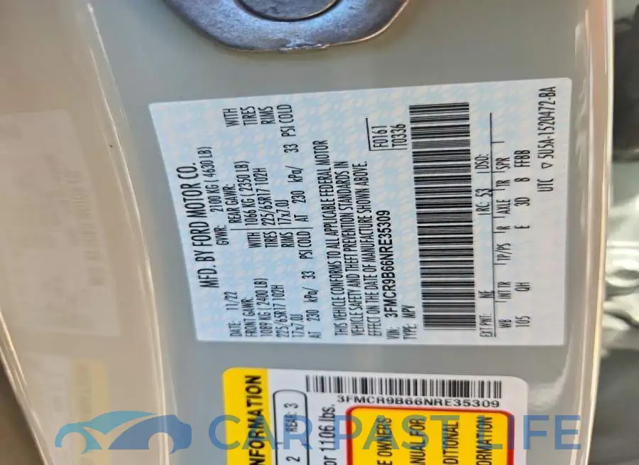 3FMCR9B66NRE35309# 12