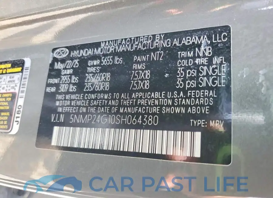 5NMP24G10SH064380# 13