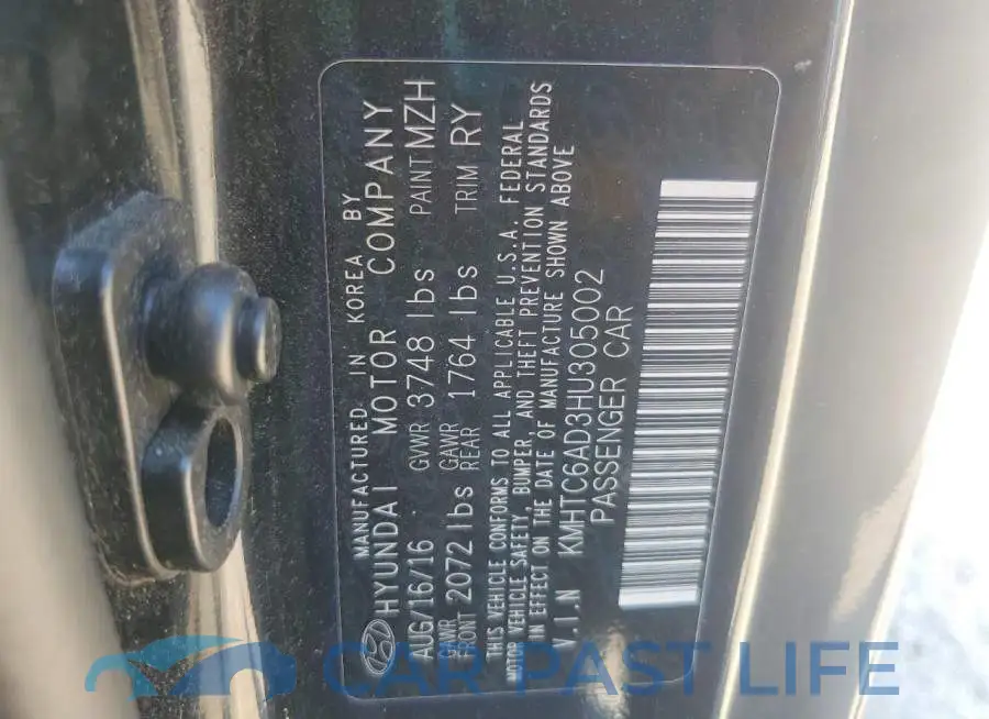 KMHTC6AD3HU305002# 13