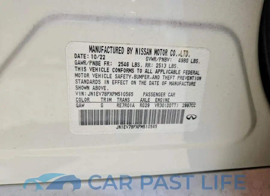 JN1EV7BPXPM510565# 12