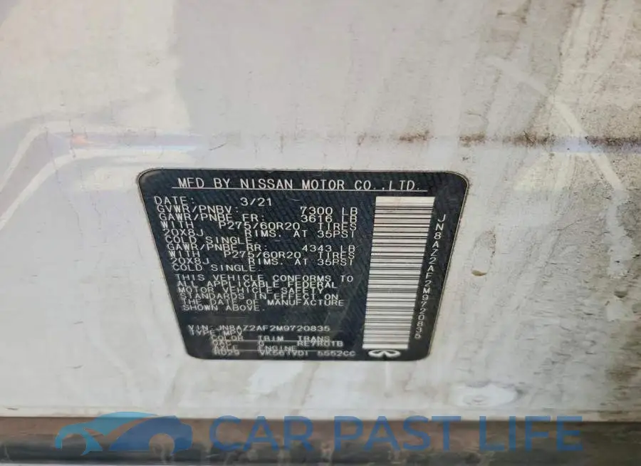 JN8AZ2AF2M9720835# 14