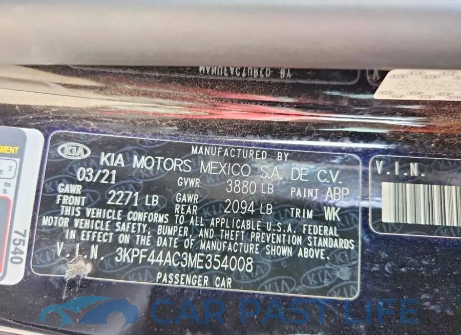 3KPF44AC3ME354008# 12